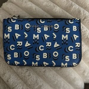 Marc Jacobs Blue and White Patterned Pouch
